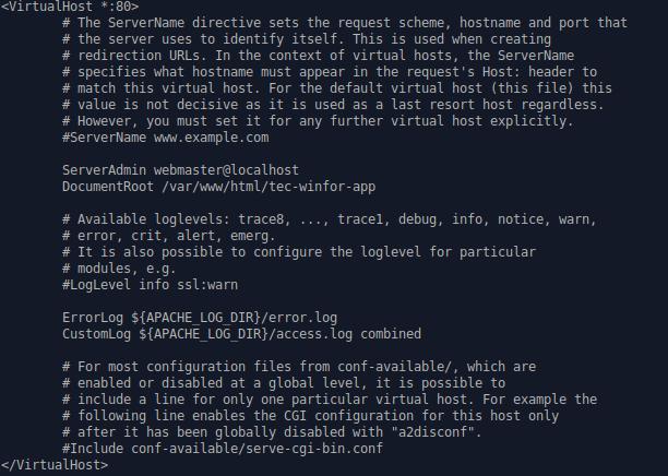 configuración de Apache